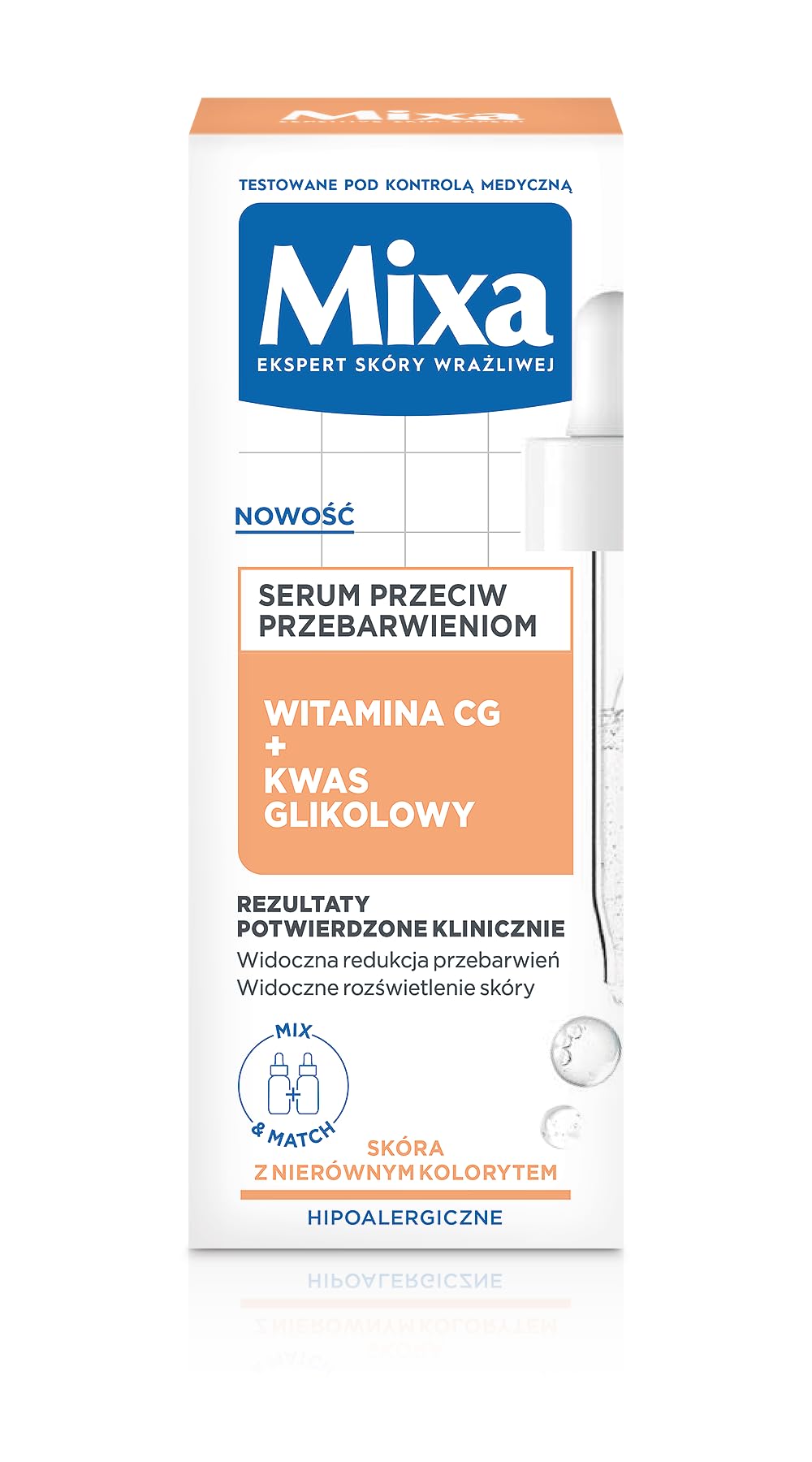 Mixa Anti-Discoloration Facial Serum, Vitamin CG +Glycolic Acid