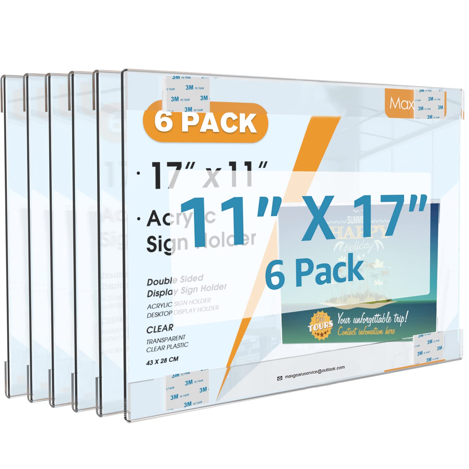 Buy MaxGear Acrylic Sign Holder 11 x 17 Sign Holders Plastic Frames