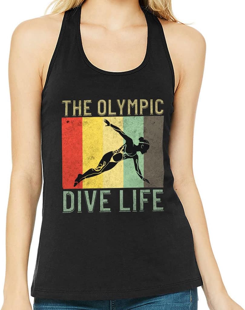 Dive Life Women's Racerback Tank - Vintage Tank Top - Cute Workout Tank