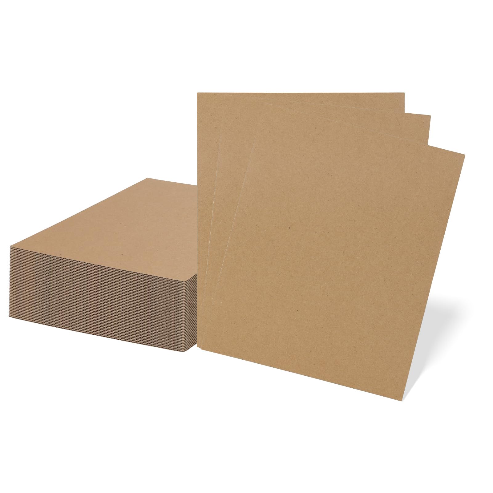 RLAVBL 50 Pack 8x10 Corrugated Cardboard Sheets, Flat Cardboard Inserts for Shipping, Mailing, Packing, DIY Crafts