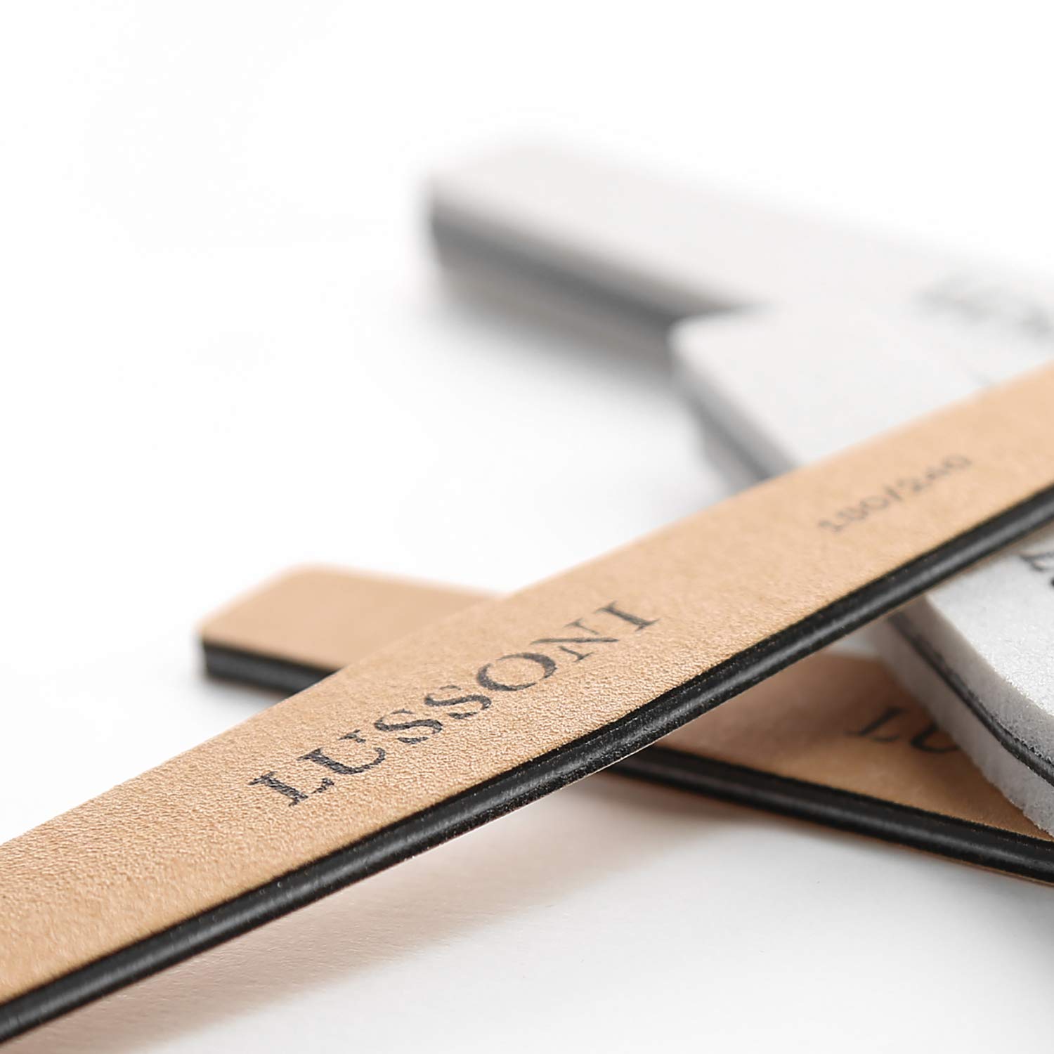 T4B LUSSONI PREMIUM Trapezform Nagelfeilen, Körnung 180/240, Für Natürliche Und Gehärtete Nägel (50 pcs)
