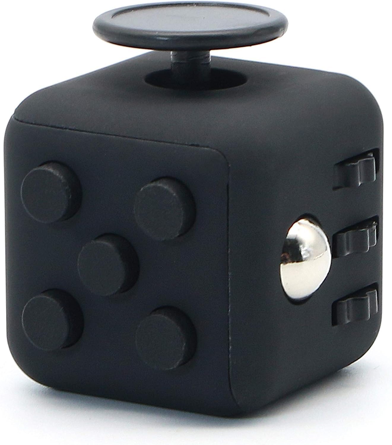 Fidget Cube Stress Anxiety Pressure Relieving Toy Great for Adults and Children[Gift Idea][Relaxing Toy][Stress Reliever] (Voilet Black)