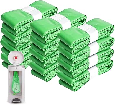 Nappy Bin Refill, TGKYK 12Pcs Nappy Bin Refills, Holds up to 280 Nappies Nappy Bins Bags Refill, Nappy Bins Liners with Angelcare Tommee Tippee Munchkin Genie Refills Cassettes Green