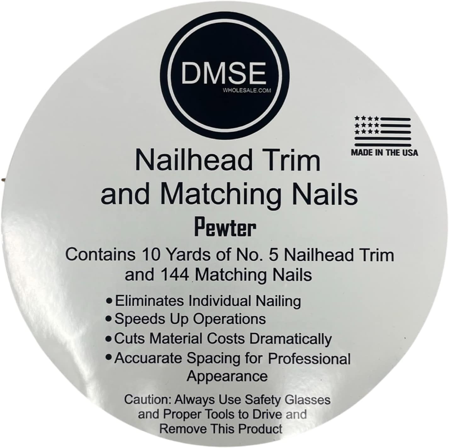DMSE Decorative Upholstery Nailhead Tackstrip Trim with Nails (French Natural, 10 Yards)