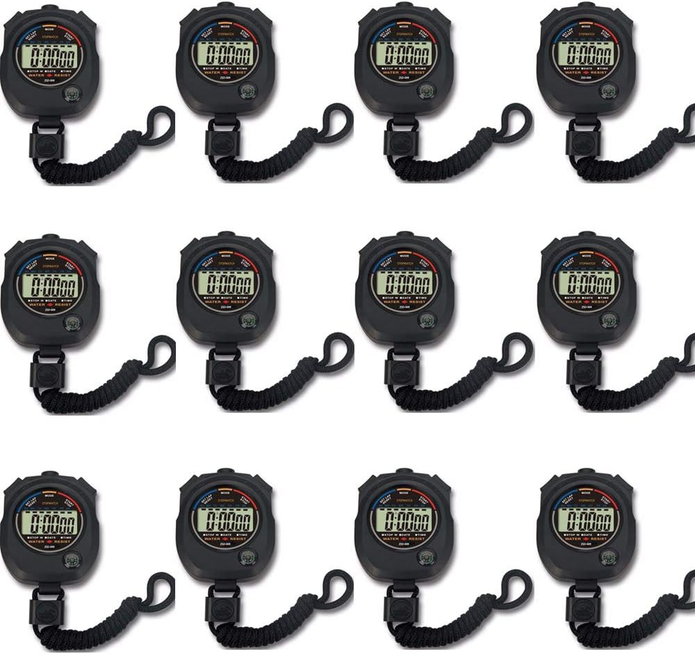 12 pack Multi-function Electronic Digital Sport Stopwatch Timer