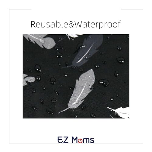 Miniatura 4 de EZ Moms MMM 3 piezas reutilizable impermeable bolsa húmeda con dos bolsillos para pañales, bolsa húmeda seca para extractor de leche, bolsa húmeda