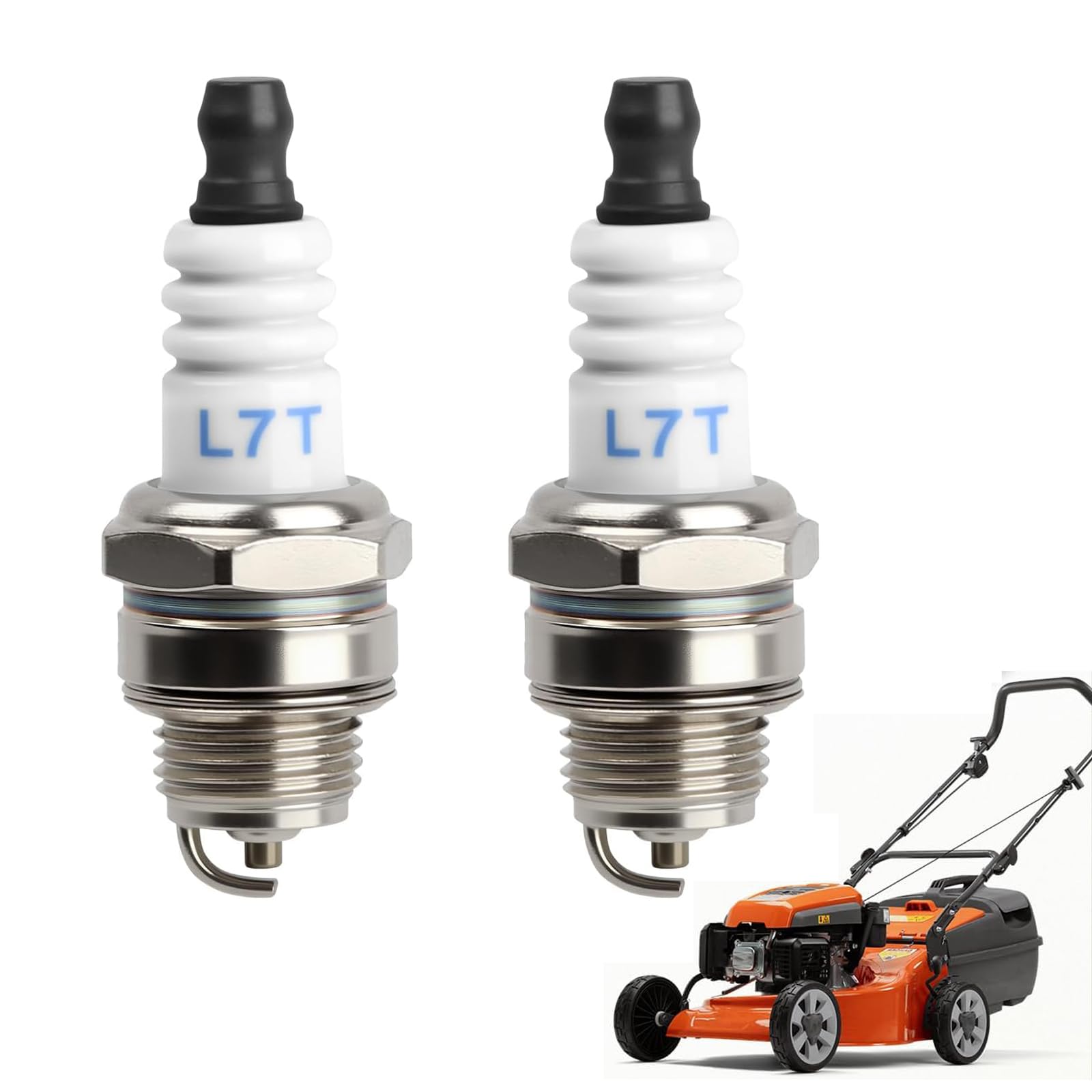 2Pcs Spark Plug Replacement for NGK BPMR7A, Compatible with NGK BPMR7A & Champion CJ8/RCJ6Y/RCJ7Y, Fit for Stihl & Husqvarna Chainsaw Brush Cutter Garden Lawnmower Strimmer
