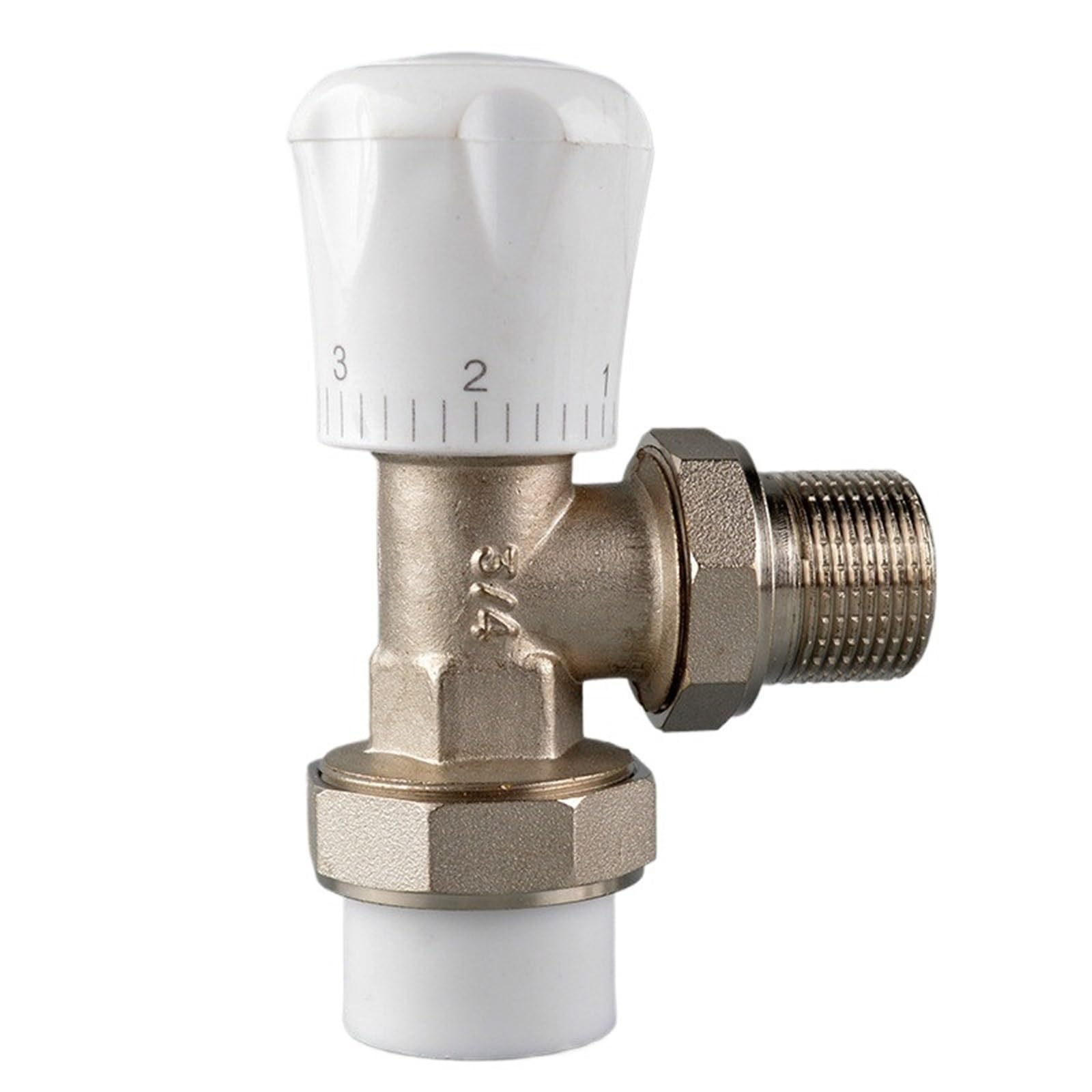 Actuador de calefacción Válvula de radiador termostática de ahorro de energía sistema de calefacción por suelo radiante Actuador de operación manual DN15-DN25(Size:Angle valve DN15)