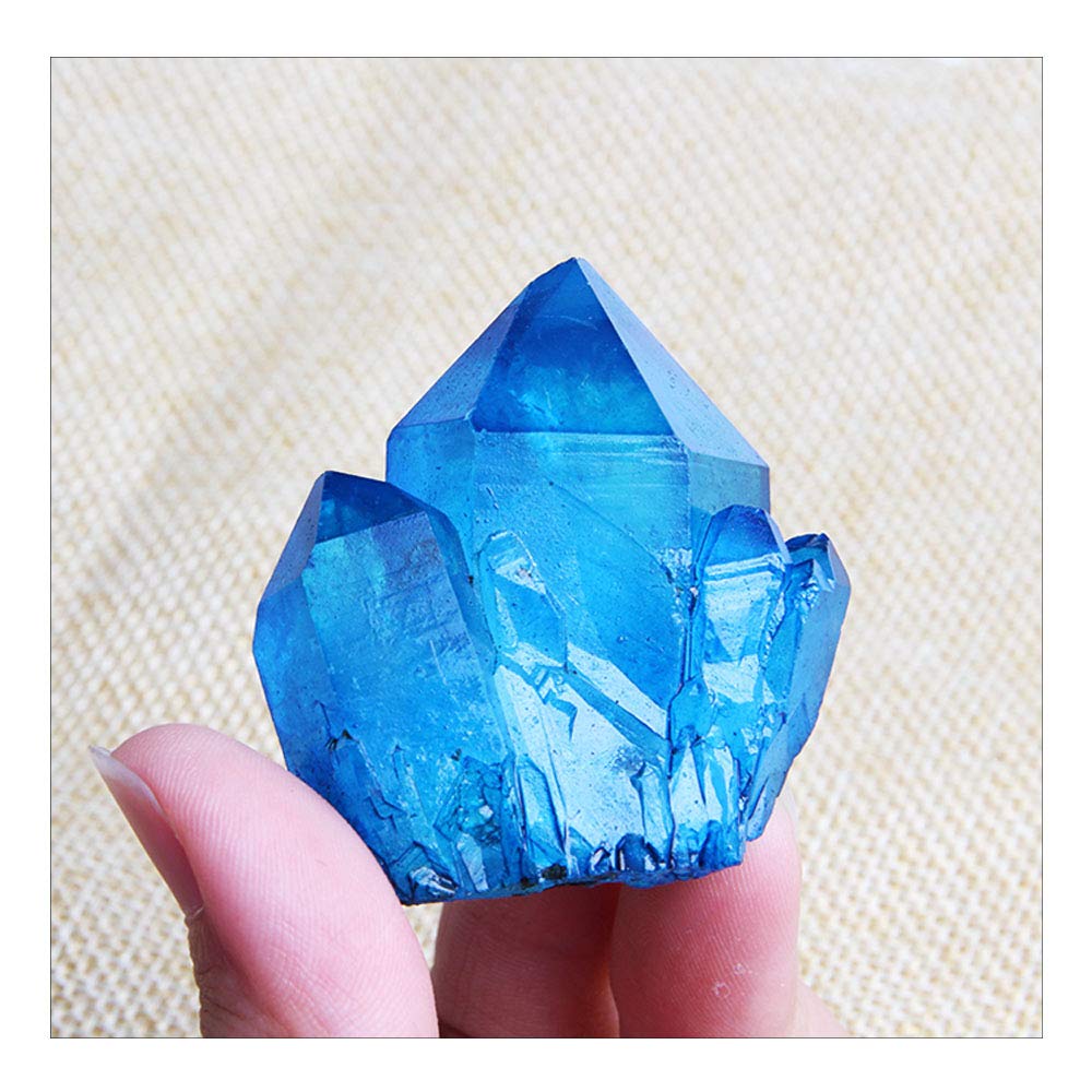 チタンクオーツクラスター Amazon | Wixine ブルーカラーチタン天然クォーツクラスタークリスタル