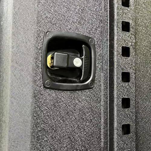 Image of Truck Bed Toolbox T-Handle Lock Single Point Flush Mount Foldable Camper Handle Lock for Trailer Door,RV Tool Box Latch Replacement (Black-1)