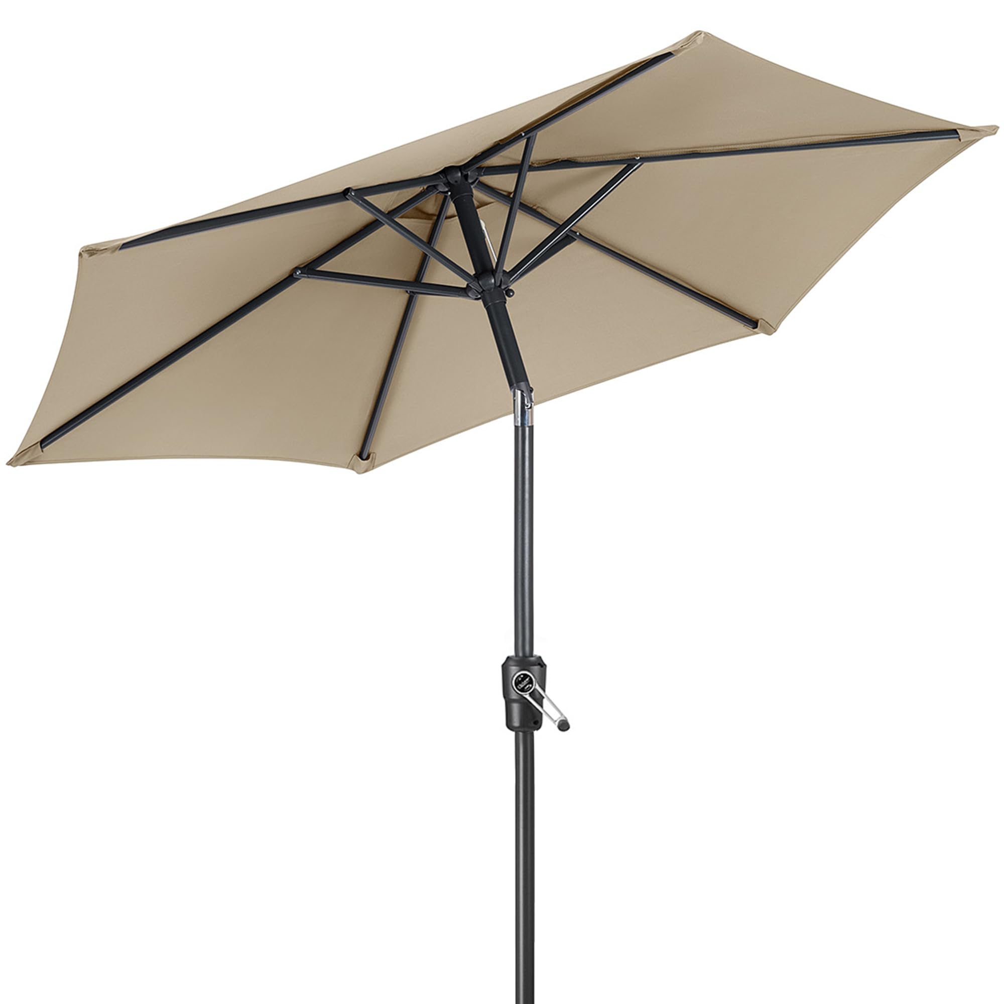Tilting Garden Parasol Umbrella UV Protective Polyester Canopy With Crank Handle