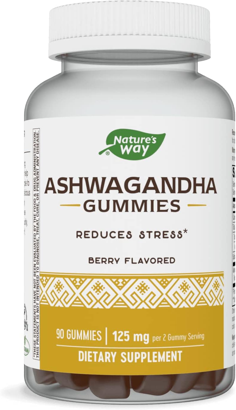 Nature's Way Ashwagandha Stress Reducing Gummies with Adaptogenic Herb