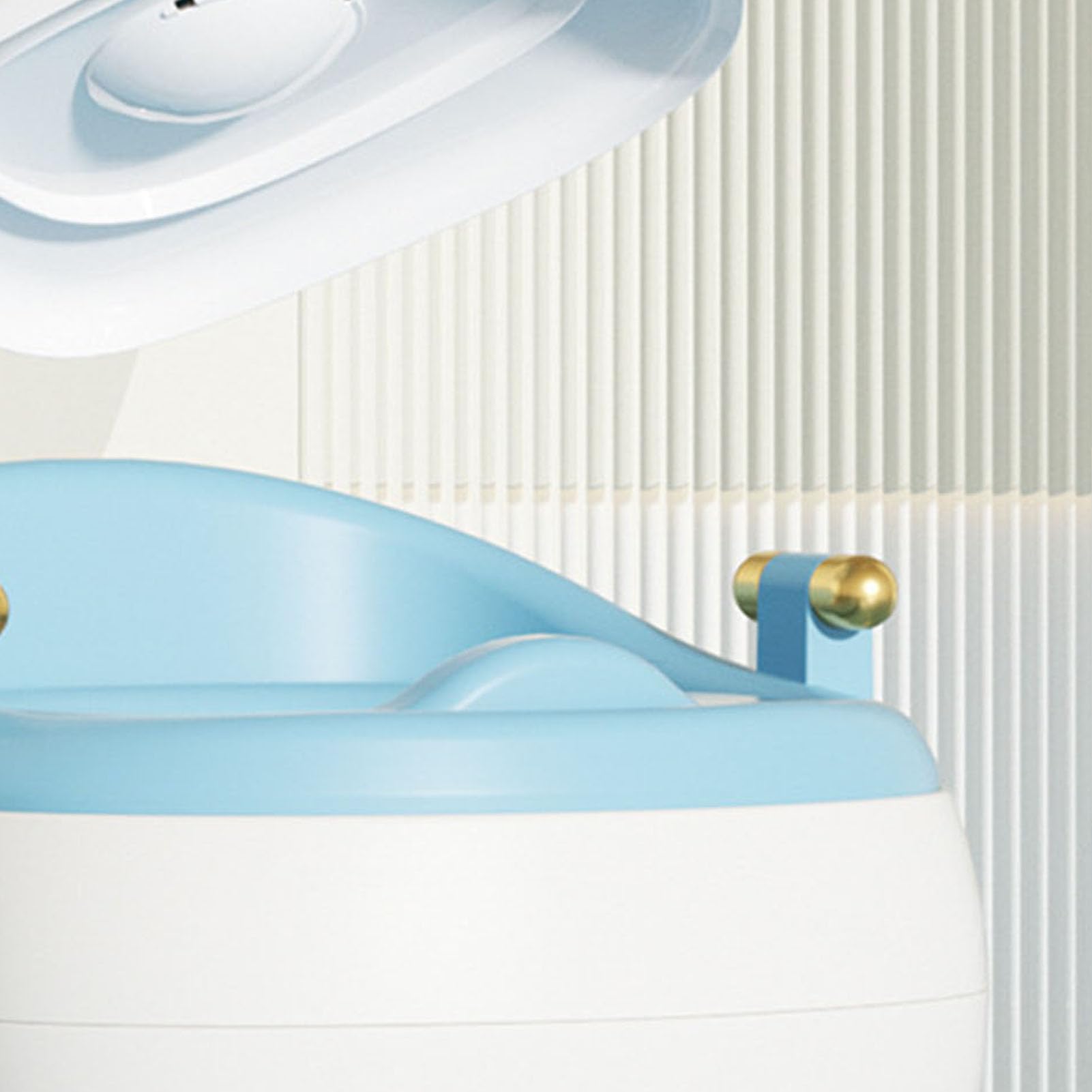 Vasino per Neonati Comodo WC Didattico 3 in 1 per Neonati e Bambini in Plastica (PVC blu)