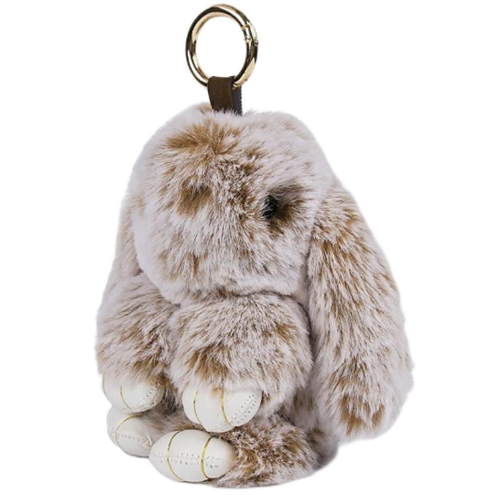 Otbushit Bunny Rabbit Faux Fur Novelty Keychain Keyring Pendant Accessory Plush Keychain
