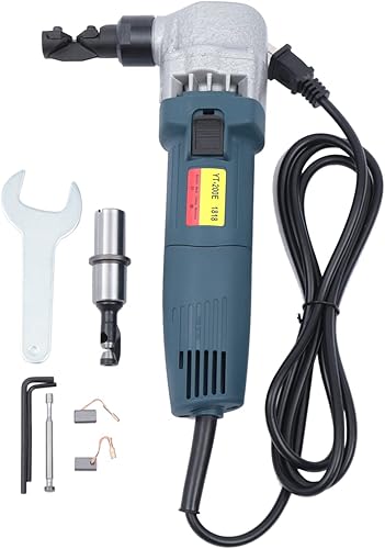 Nibbler de metal eléctrico, cortador de metal de 380 W, 1850 rpm, rotor de alta velocidad, 110 V, con estuche de almacenamiento, picador de metal
