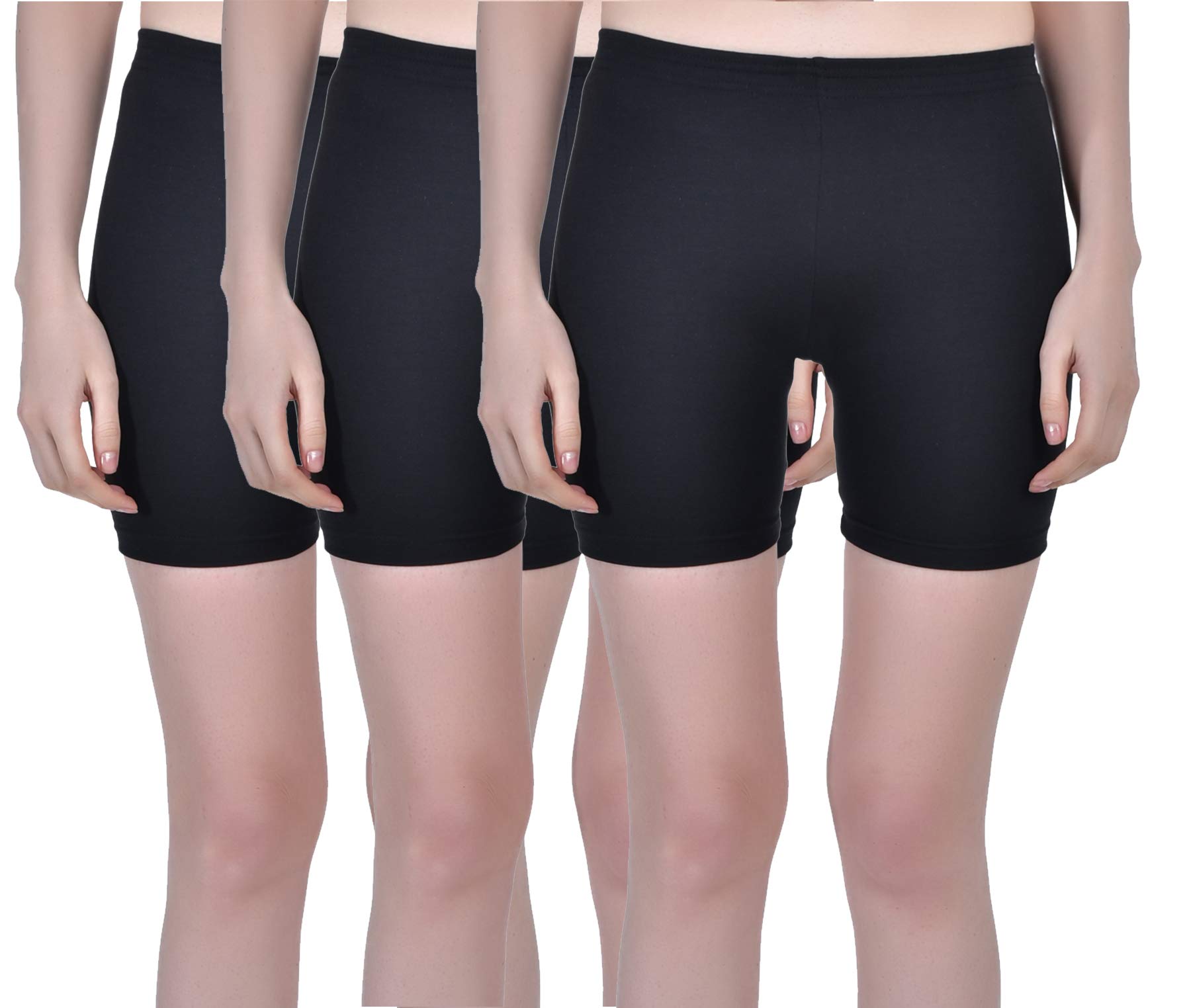 aimly Women Cotton Blend Stretchable Cycling Gym Yoga Short Pack of 2-picture-30