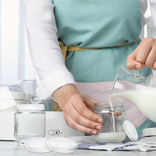 Miniatura 5 de Oui - Tapas para tarros de yogur  15 tapas para recipientes de yogur de plástico transparente, tapas de repuesto para tarros de yogur Oui para