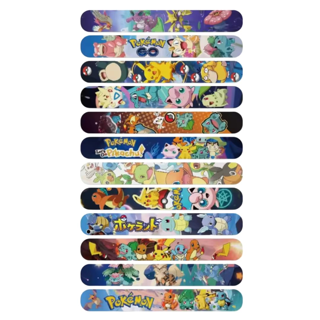 Pokemon | Bracelet | Snap Wristband | Design A | 24 Pieces