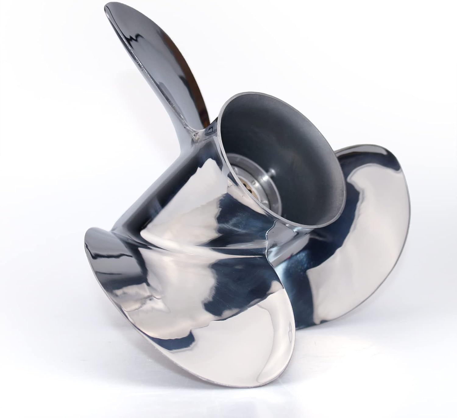 CAPTAIN Stainless Steel Outboard Propeller, 10.25 Diameter x 16 Pitch fit Yamaha T25 F30 40 48 50 F40 F50 55 60 F60 HP Engines, 13 Spline Tooth Boat Prop, RH Propellers