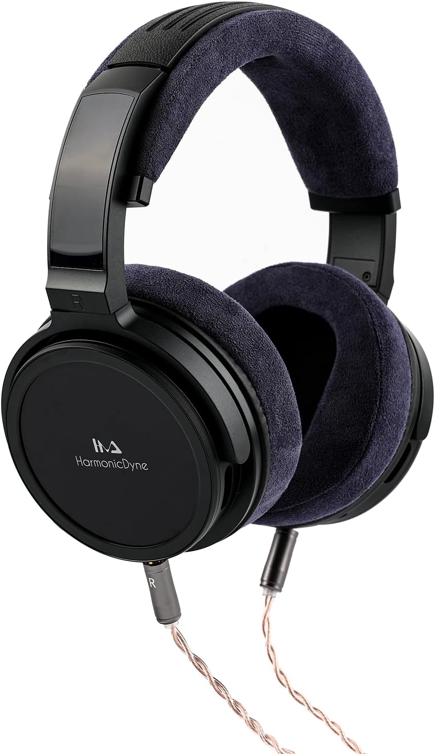 Linsoul HarmonicDyne x Z Reviews Eris: Wired Over Ear Headphones, 50mm Dynamic Driver Gaming Headphones, Semi-Closed for Bass Enthusiasts, Gaming, Audiophile, Balanced Cable, Glass-Back