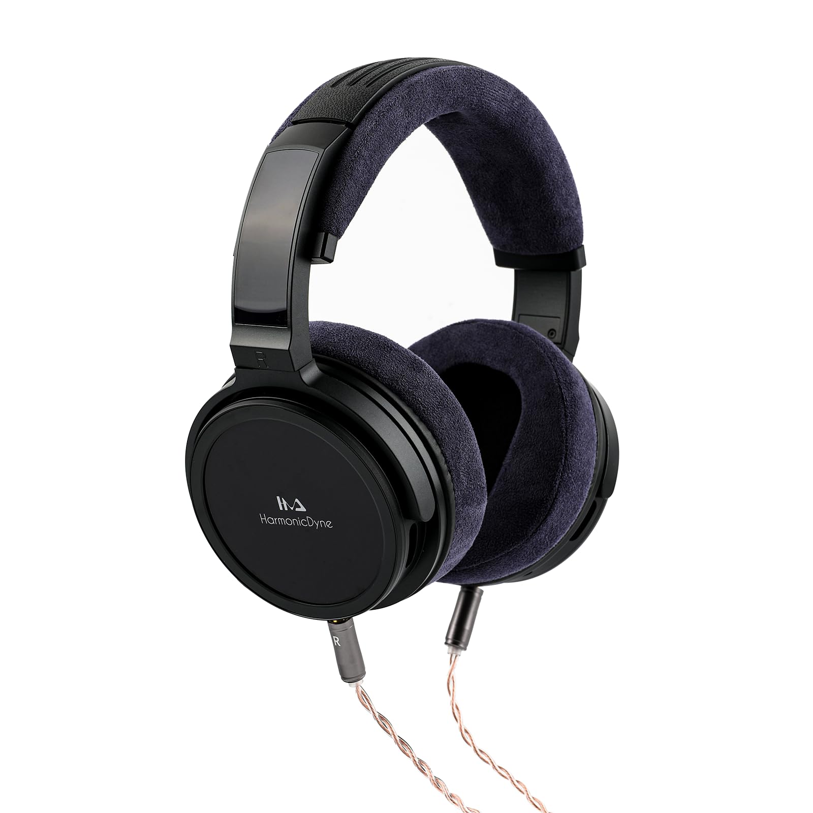 Linsoul HarmonicDyne x Z Reviews Eris: Wired Over Ear Headphones, 50mm Dynamic Driver Gaming Headphones, Semi-Closed for Bass Enthusiasts, Gaming, Audiophile, Balanced Cable, Glass-Back