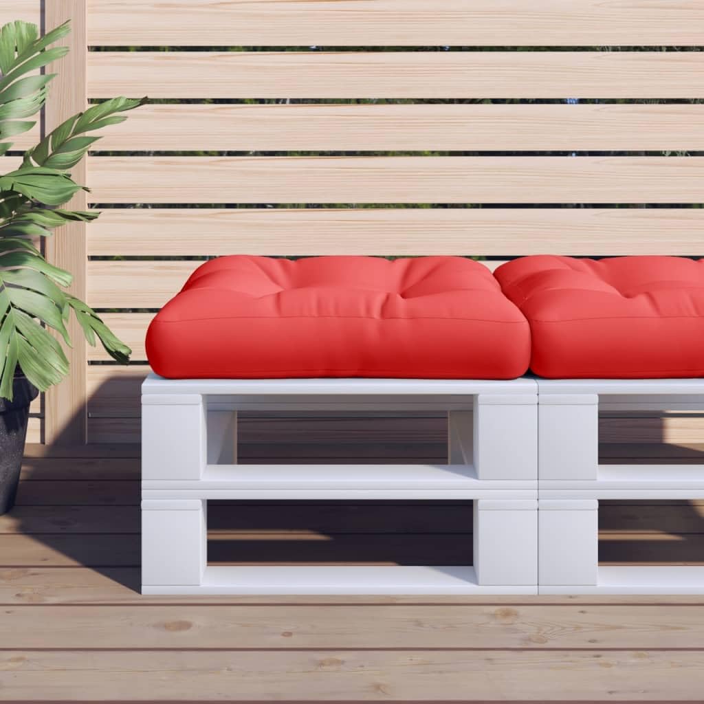 Muebles de jardín cómodos con cojín para palets de tela rojo que elimina la rigidez del asiento