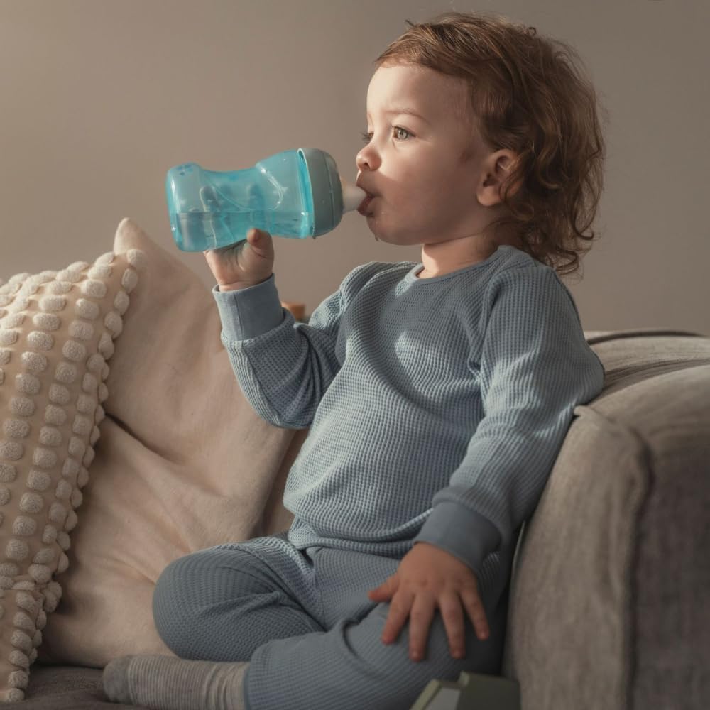 MAM Fun to Drink Cup Tazza bambini 270 ml Biberon neonati 8+ mesi beccuccio anti-goccia valvola flusso libero Borraccia manici antiscivolo Rosa