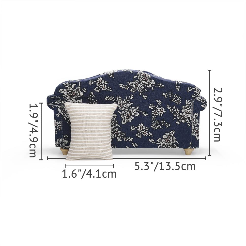 Odoria 1/12 Servizio in Miniatura Accessori Casa Bambole, Punto Blu