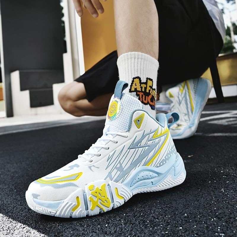 Zapatillas de Baloncesto Alto Unisex Acolchadas, Entrenamiento Casual