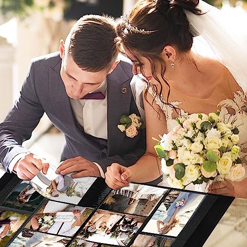 Lanpn-Wedding-Photo-Album-4x6-600-Pocket-Photos-Slip-in-Linen-Cover-Large-Capacity-Newlywed-Marriage-Window-Album-Hold-600-Horizontal-Vertical-Photos-Mr-Mrs-White