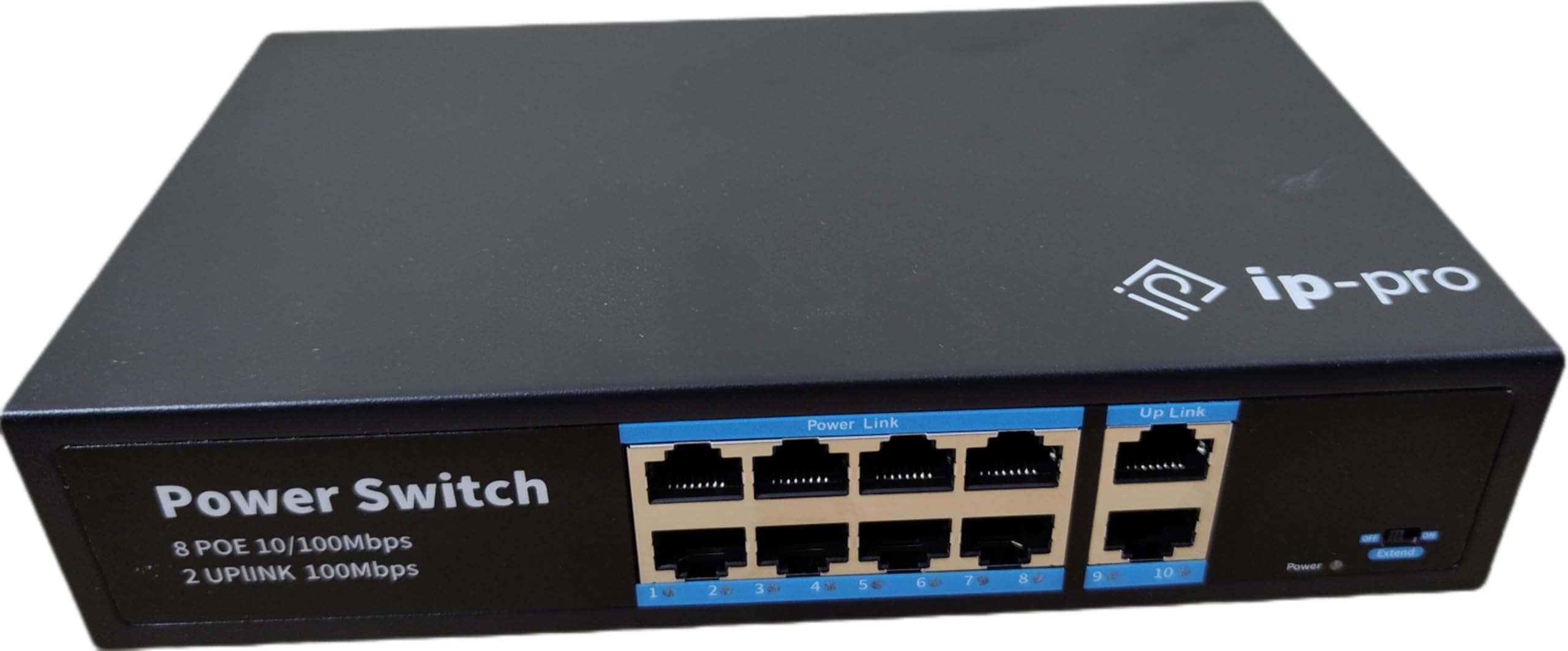 10 Ports Fast Ethernet with 8 PoE Ports (10/100 Mbps) & 2 Uplink Ports (100 Mbps) POE Switch | Max. 150W Output of Single PoE Port | LED Light Indicators | Plug & Play-image-4