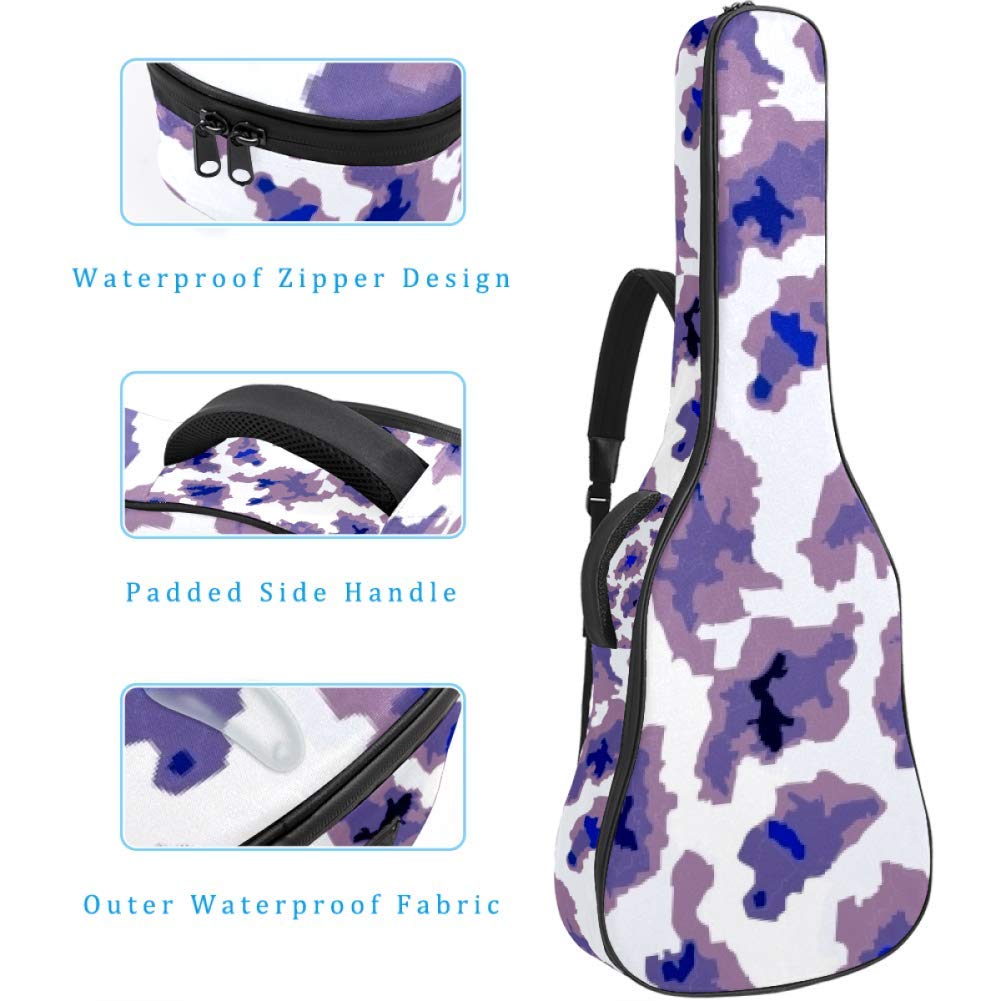 Borsa per chitarra, impermeabile, con cerniera, morbida, per chitarra elettrica, basso, acustica e classica folk, Crazy Dinosaur Rock