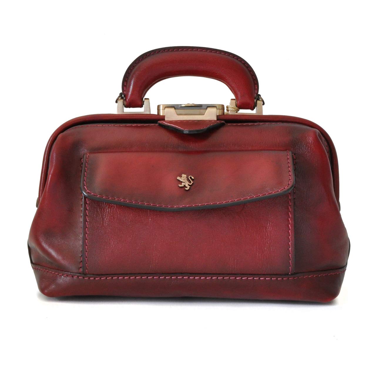 Pratesi Leather, Leather Bag Doctor lady bag 562/P in cow leather - Bruce Chianti