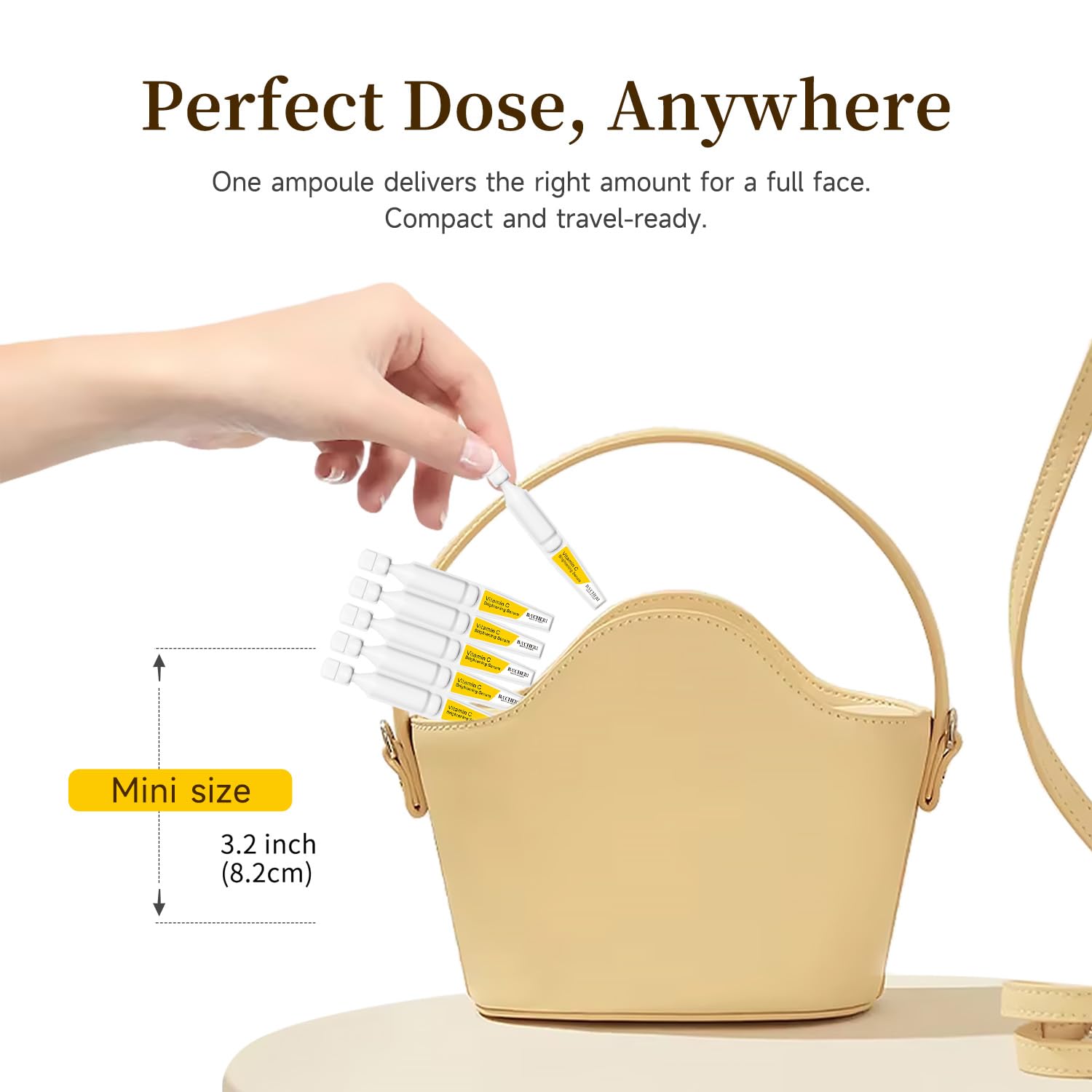 Vitamin C Brightening Serum for Face, Antioxidant Hydrating Ampoules with Glutathione, Niacinamide & Hyaluronic Acid, Daily Skincare for Uneven Tone, Dark Spots & Sensitive Dry Skin, 1.2ml x 30 - Image 4