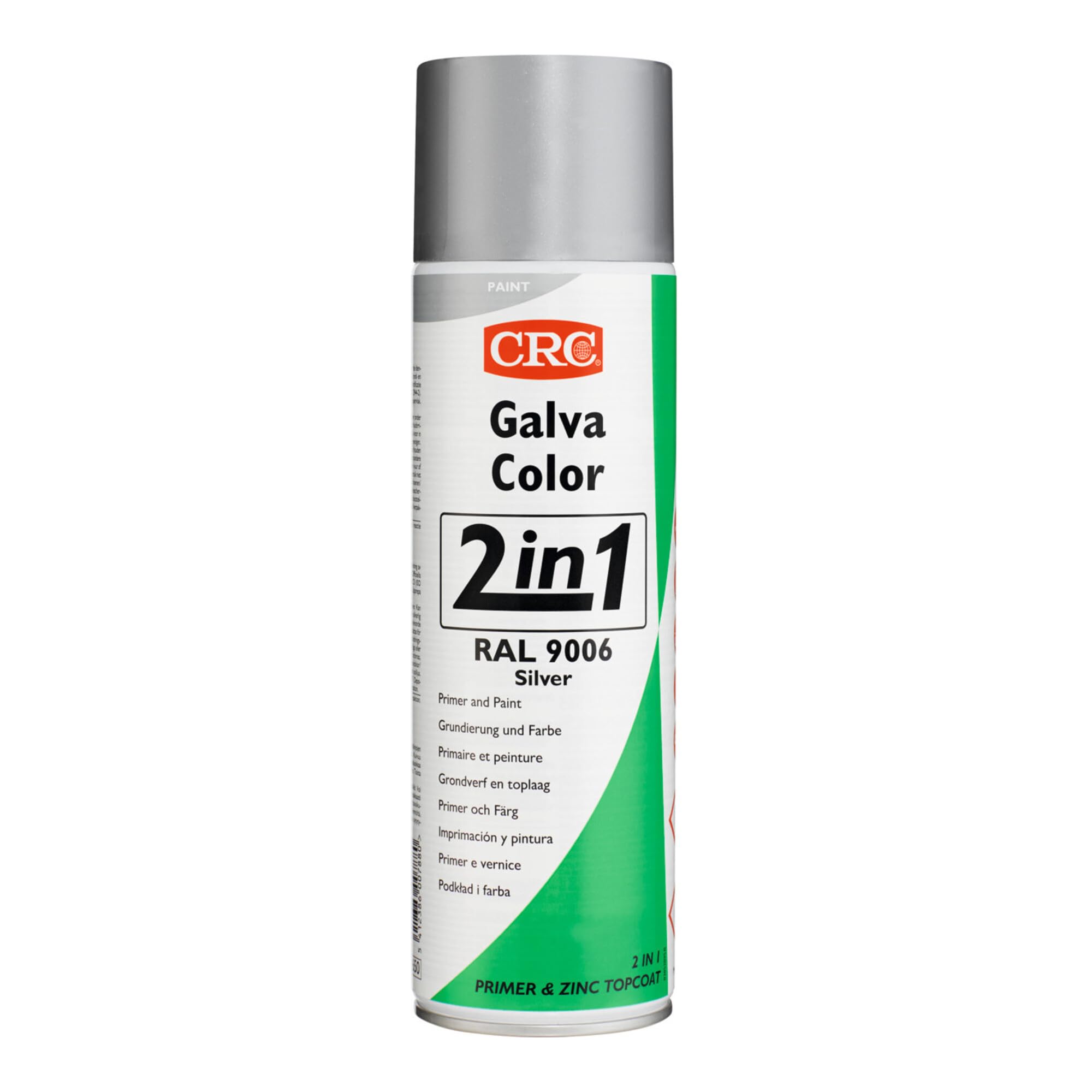 CRC 20584 Galvacolor 2 w 1 lakier ochronny, srebrny, 500 ml puszka sprayu