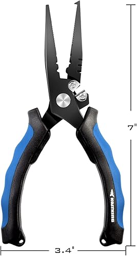 Vista 18 de KastKing Intimidator Fishing Pliers, Corrosion Resistant Polymer Coated Fishing Tools, Tungsten Carbide Cutters, Saltwater Resistant Fishing Gear D