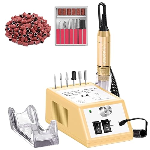 Jiasheng Taladro eléctrico de uñas, máquina profesional de 30000 rpm, taladro de uñas para uñas acrílicas, kit profesional de manicura y pedicura