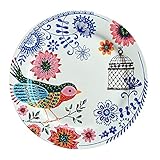 YUWANW Apenada Vintage | país francés vajilla de cerámica Carrefour espíritu pájaro Decorativo Placa de hogar Placa Plana