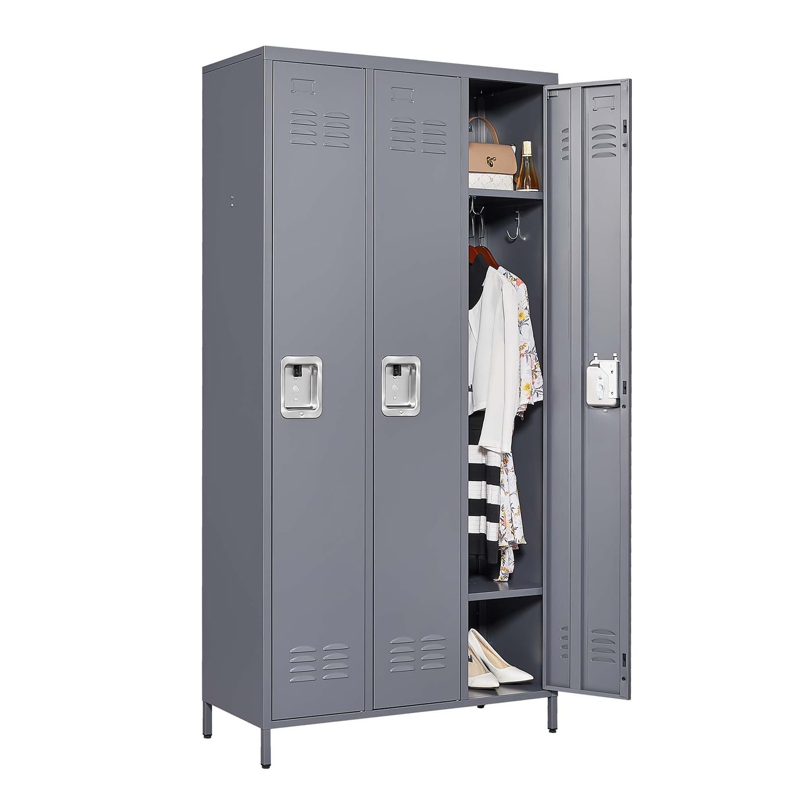 AVGVLIJ 3-Door Metal Lockers with Combination Locks - 72