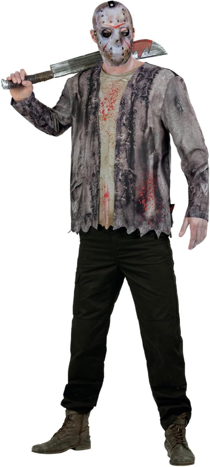 Smiffys Men Freitag der 13., Jason Voorhees Kostüm Friday the 13th, Jason Voorhees Costume (pack of 1)