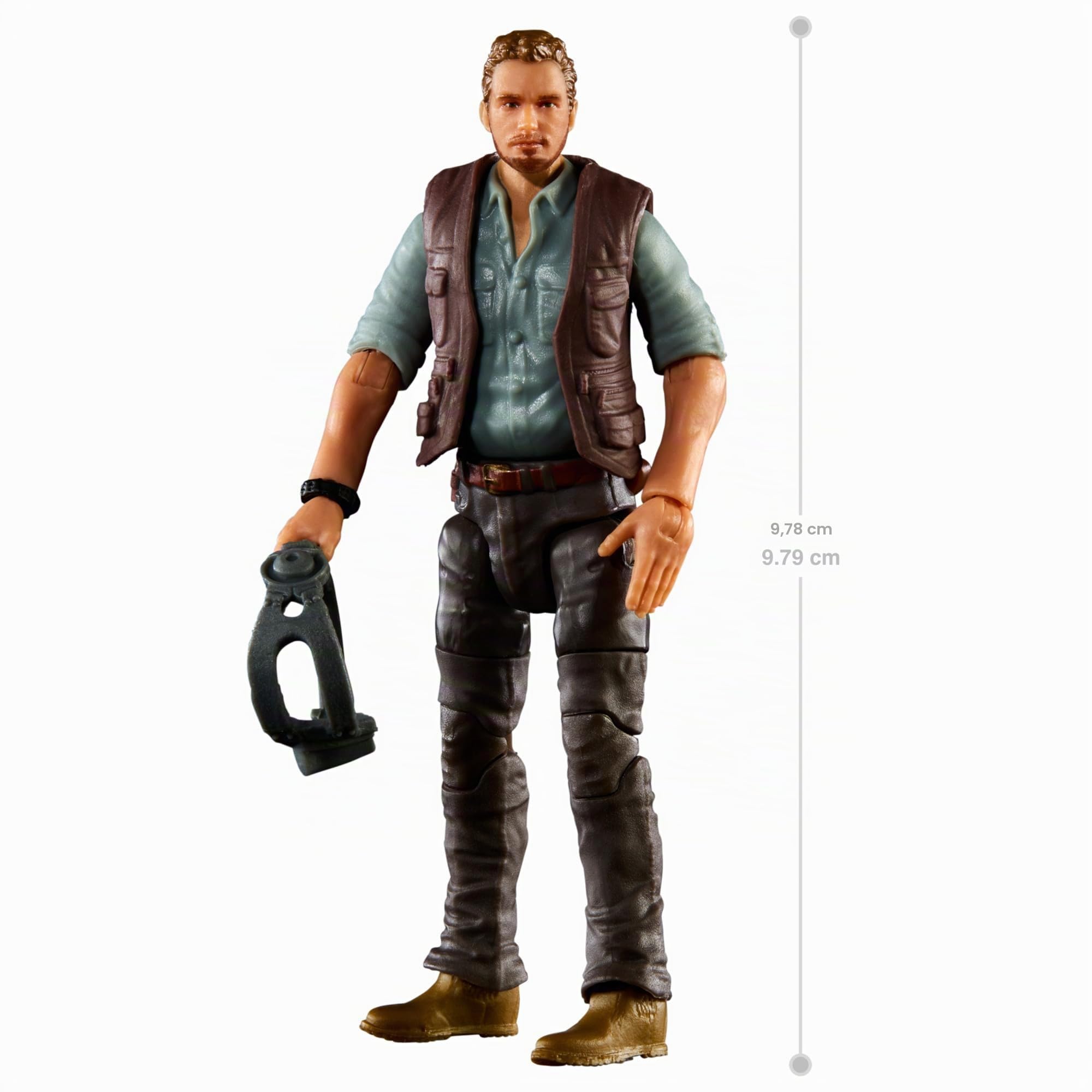 Mattel Jurassic World Hammond-Sammlung Actionfigur Owen Grady, authentische bewegliche Premium-Figur, maßstabsgetreues, ca. 9 cm großes Spielzeug zum Thema Dinosaurier HTV60