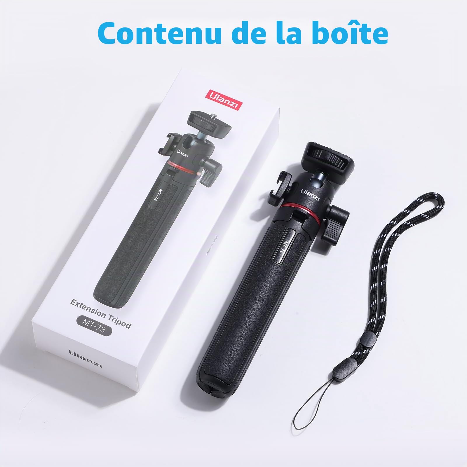 ULANZI MT-73 Mini Trépied pour Appareil Photo 54cm/21.6in, Petit Trépied de Voyage avec Vis 1/4'', Compatible avec Compact Cameras