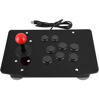 Rocker Arcade Controller Arcade Rocker Game Joystick 8 Buttons Game Handle Controller Joystick Head Rocker Ball Top Handle Arcade Game DIY Parts Replacement Black