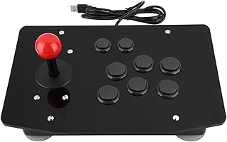 Rocker Arcade Controller,Arcade Rocker Game Joystick 8 Button Game Handle Controller,Joystick Head Rocker Ball Top Handle Arcade Game DIY Parts Replacement Black