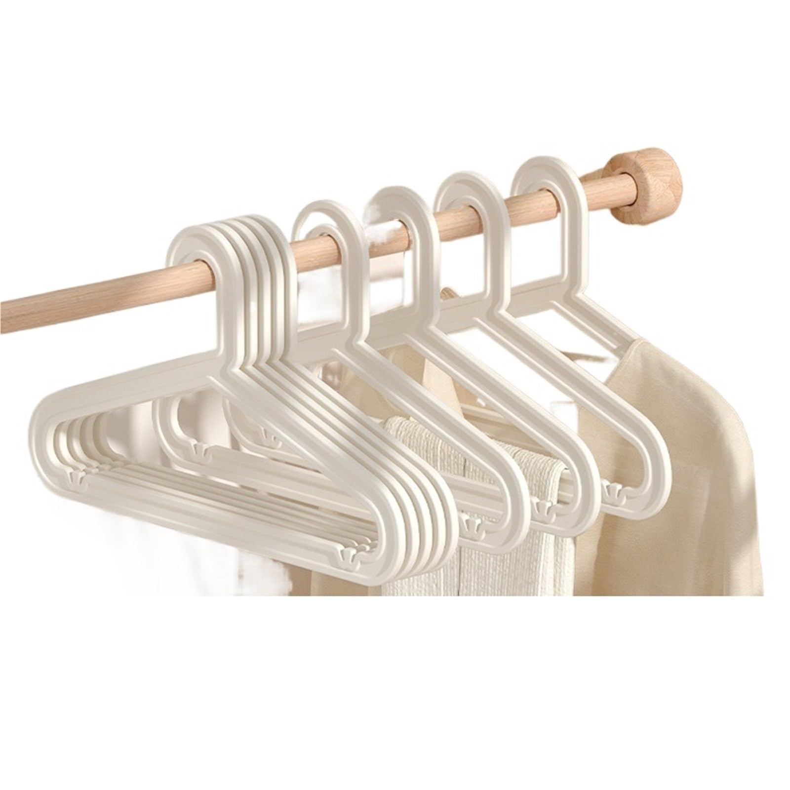Hangers Non-slip Coat Rack Plastic Thicker Models Of Drying Dormitory Household Non-marking Clothes Props Racks(White,10Pcs)