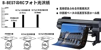 Amazon | BBEST RCフォト光沢紙 297mm×900mm 100枚入 厚0.19mm