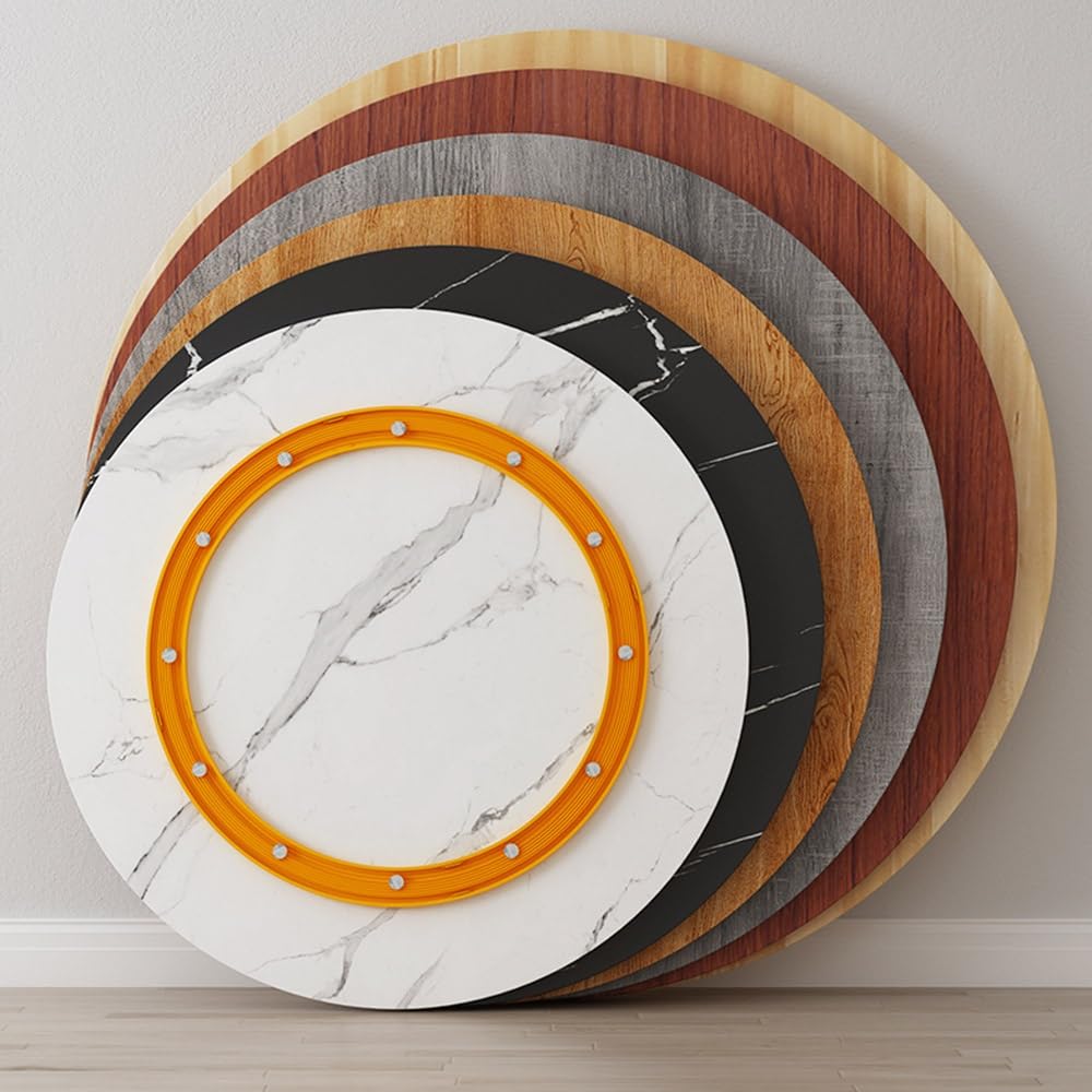 Extra Grande Bandeja Giratoria De Madera 100cm Lazy Susan Plato Giratorio Redonda 60 80 90cm Bandeja De Servicio Giratoria Manual - 6 Estilos, 12 Tallas(Gold Oak,80cm/32in)
