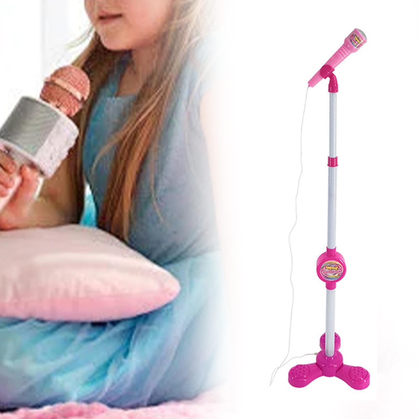 Karaoke Mikrofon Mit Ständer Für Kinder - Mit Blinkenden Lichtern & Musikanschluss | Ab 3 Jahren