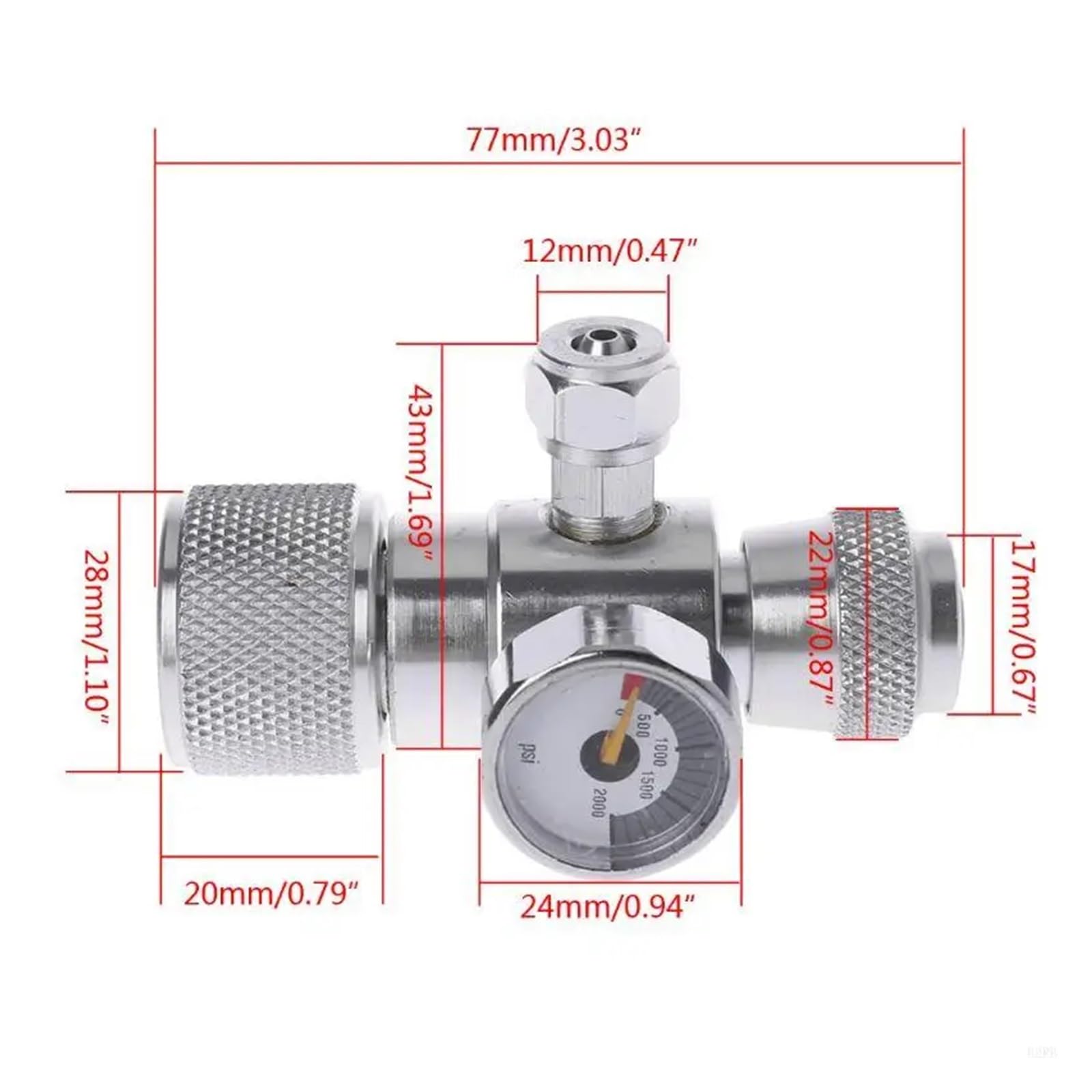 Regolazione pneumatica della pressione Manometro pneumatico compatto M22-14 Regolatore Oltre 1500 PSI Riduttore Cilindro Solenoide for Valvola Fai da Te