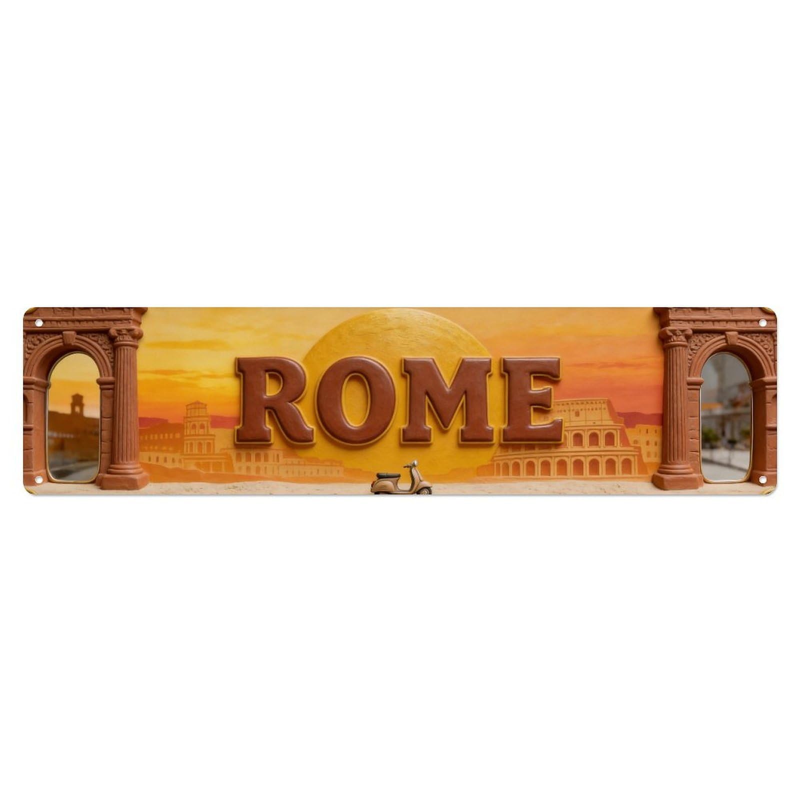 Metal Tin Sign Retro Rome Italy